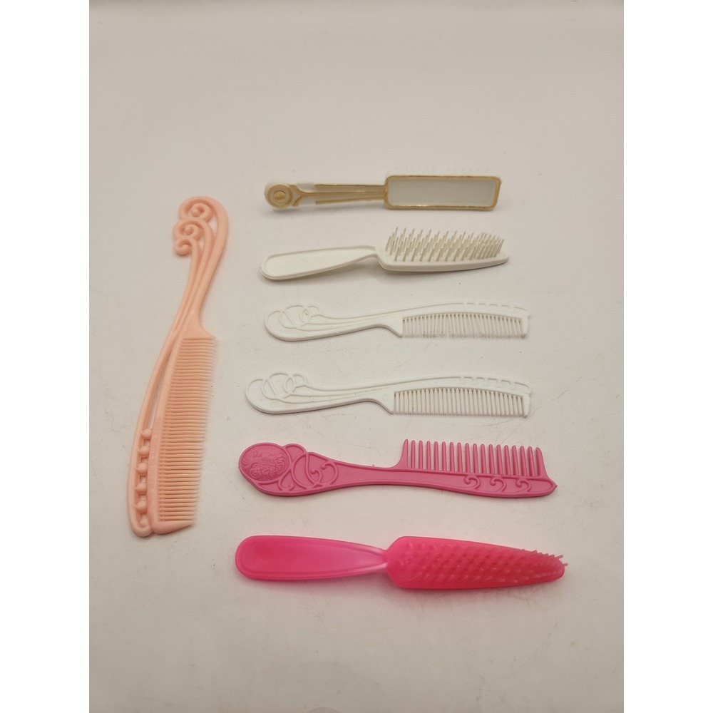Vintage 80s Lot of Doll Brushes 1980s Retro Barbie Mattel